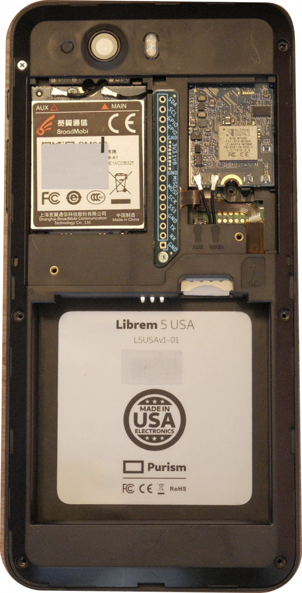 Breakout Board attached to Librem 5